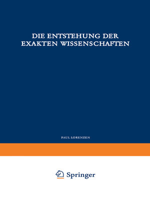 cover image of Die Entstehung der Exakten Wissenschaften